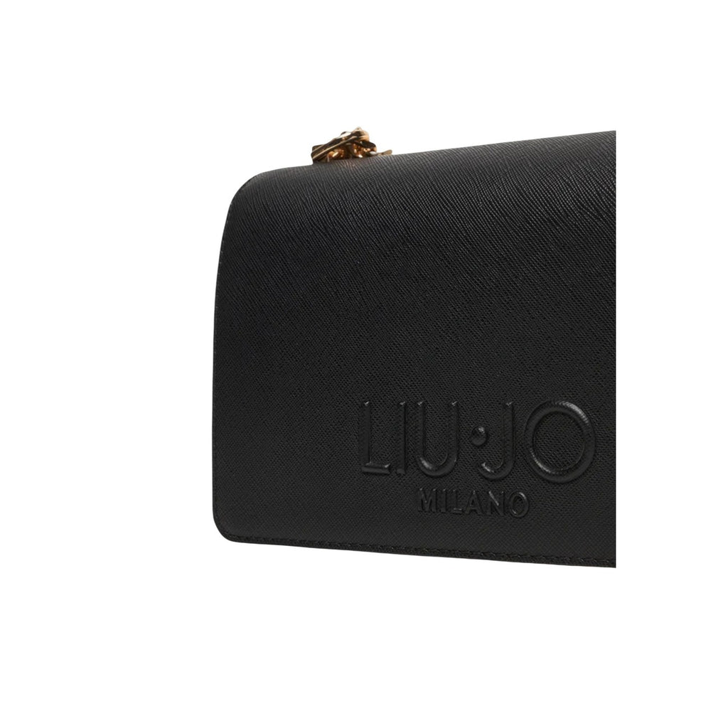 Liu Jo Borsa Donna Nero Poliuretano Zip Bottoni Tasca - AbbiMar