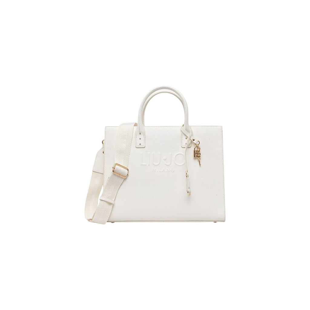 Liu Jo Borsa Donna Beige Poliuretano Tasca Interna Shopper - AbbiMar