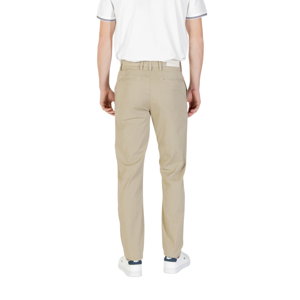 Replay Pantaloni Uomo Verde Cotone Zip Tasche - AbbiMar