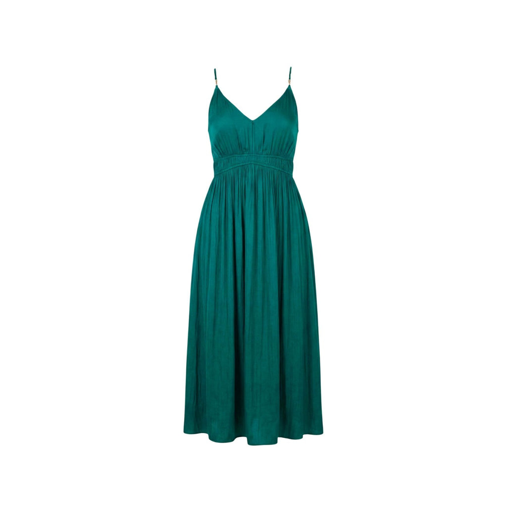 Morgan De Toi Abito Donna Verde Spalline Scollo V - AbbiMar