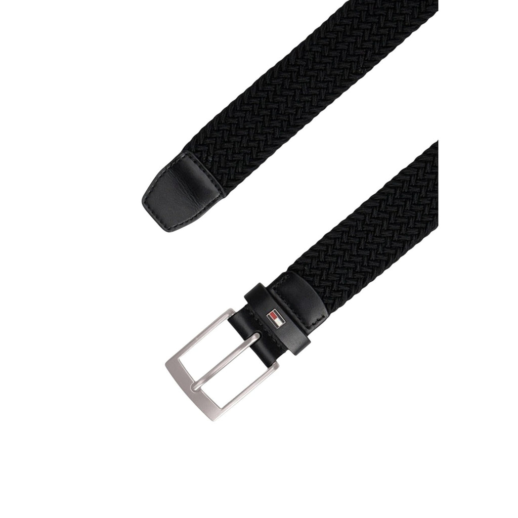 Tommy Hilfiger Cintura Uomo Nero Fibbia Elastan Poliestere - AbbiMar
