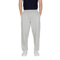 Boss Pantaloni Uomo Grigio Cotone Lacci Tasche - AbbiMar