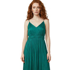 Morgan De Toi Abito Donna Verde Spalline Scollo V - AbbiMar