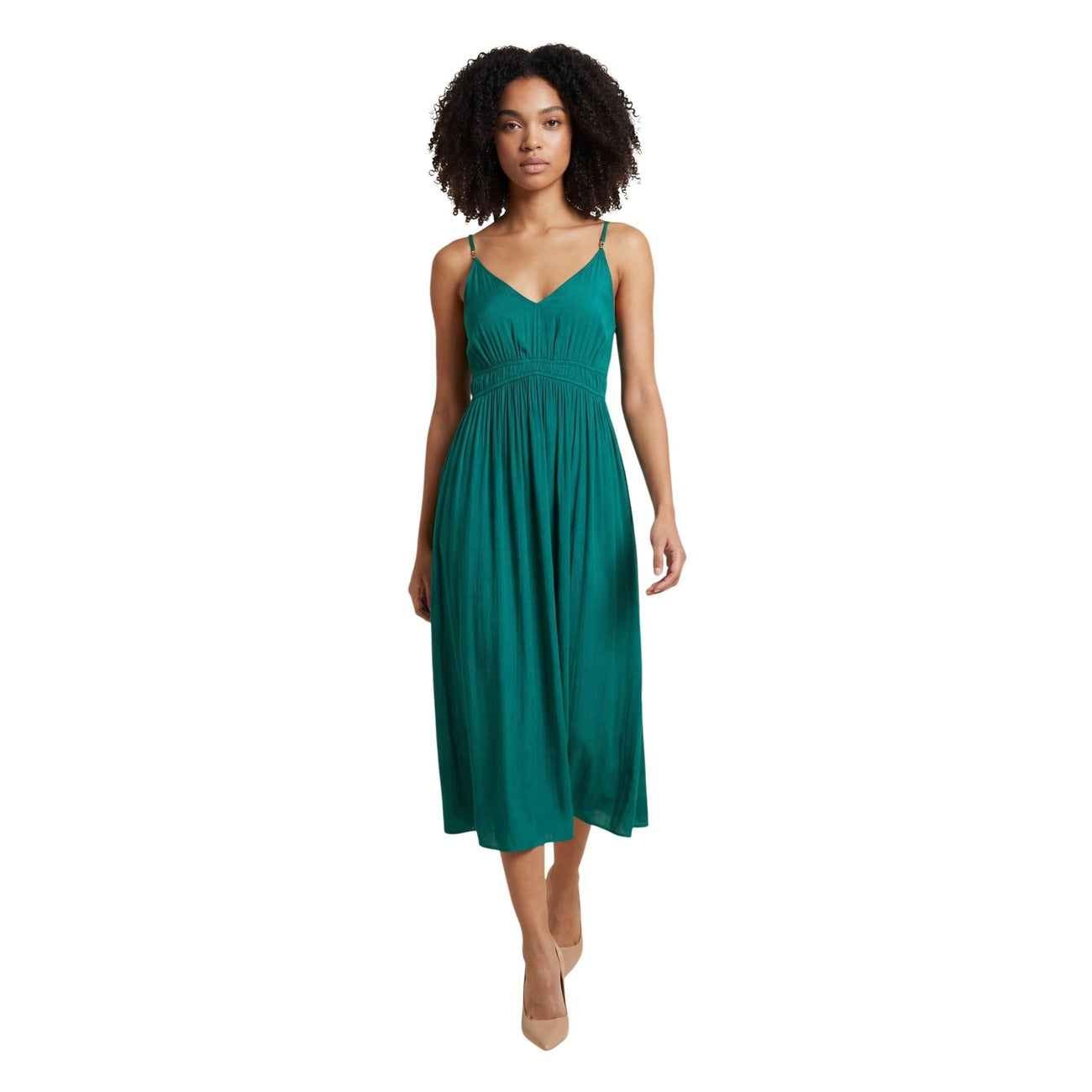 Morgan De Toi Abito Donna Verde Spalline Scollo V - AbbiMar