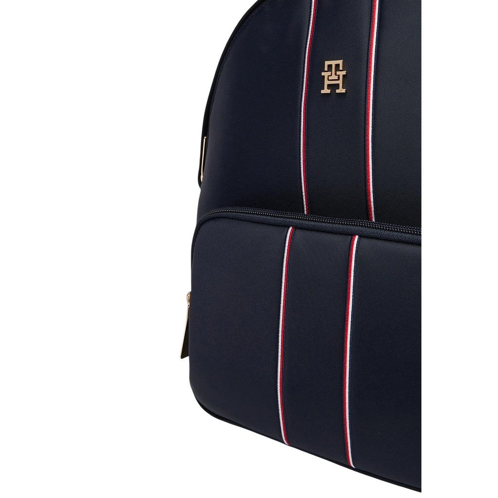 Tommy Hilfiger Zaino Donna Blu Cerniera Tasche Nylon Pelle - AbbiMar