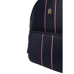 Tommy Hilfiger Zaino Donna Blu Cerniera Tasche Nylon Pelle - AbbiMar