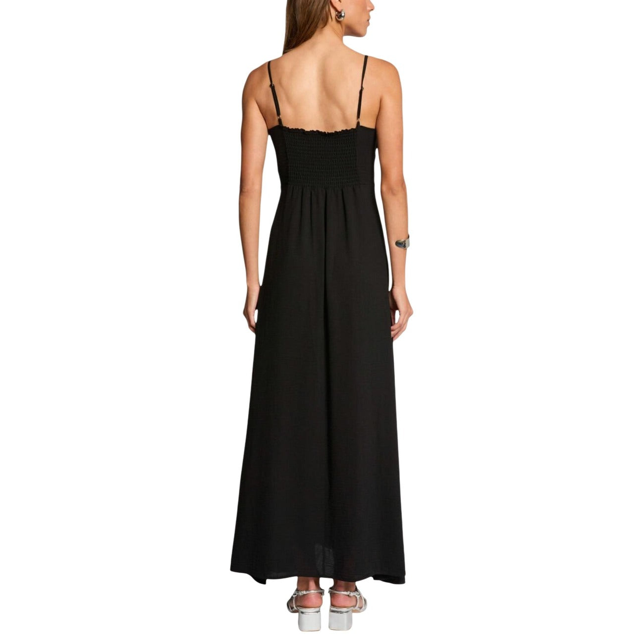 Morgan De Toi Abito Donna Nero Spalline Scollo V - AbbiMar