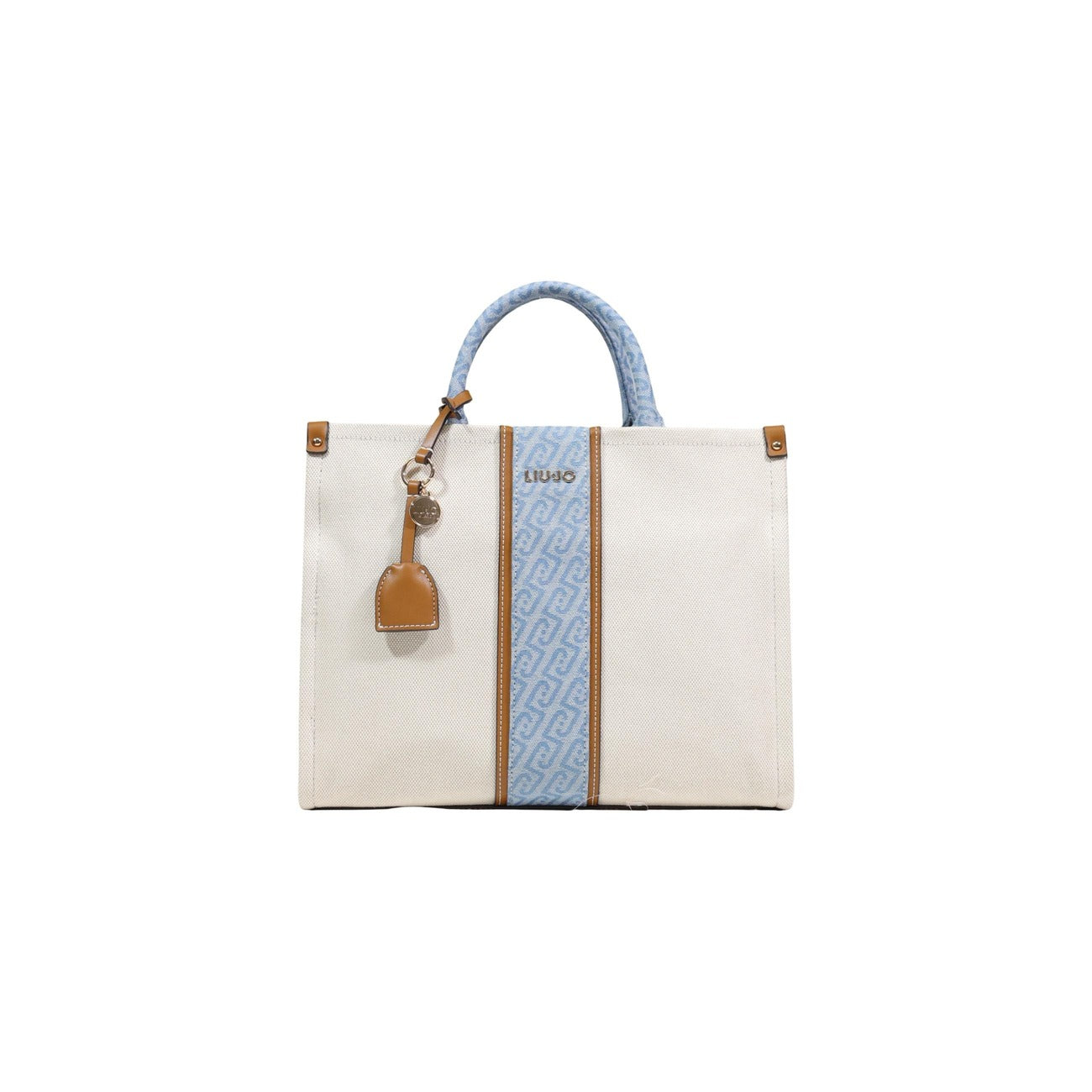 Liu Jo Borsa Donna Beige Cotone Cerniera Grande - AbbiMar