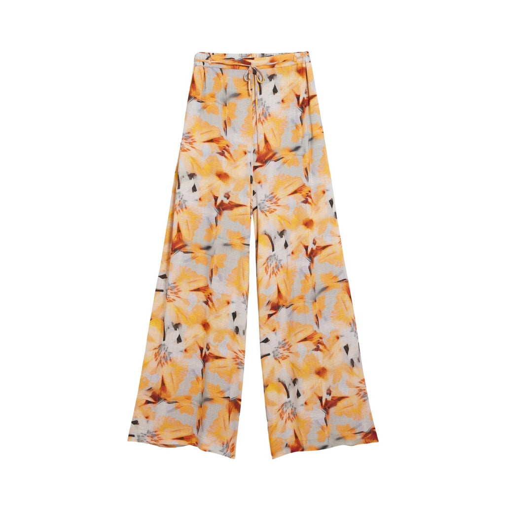 Desigual Pantaloni Donna Arancione Floreale Viscosa - AbbiMar