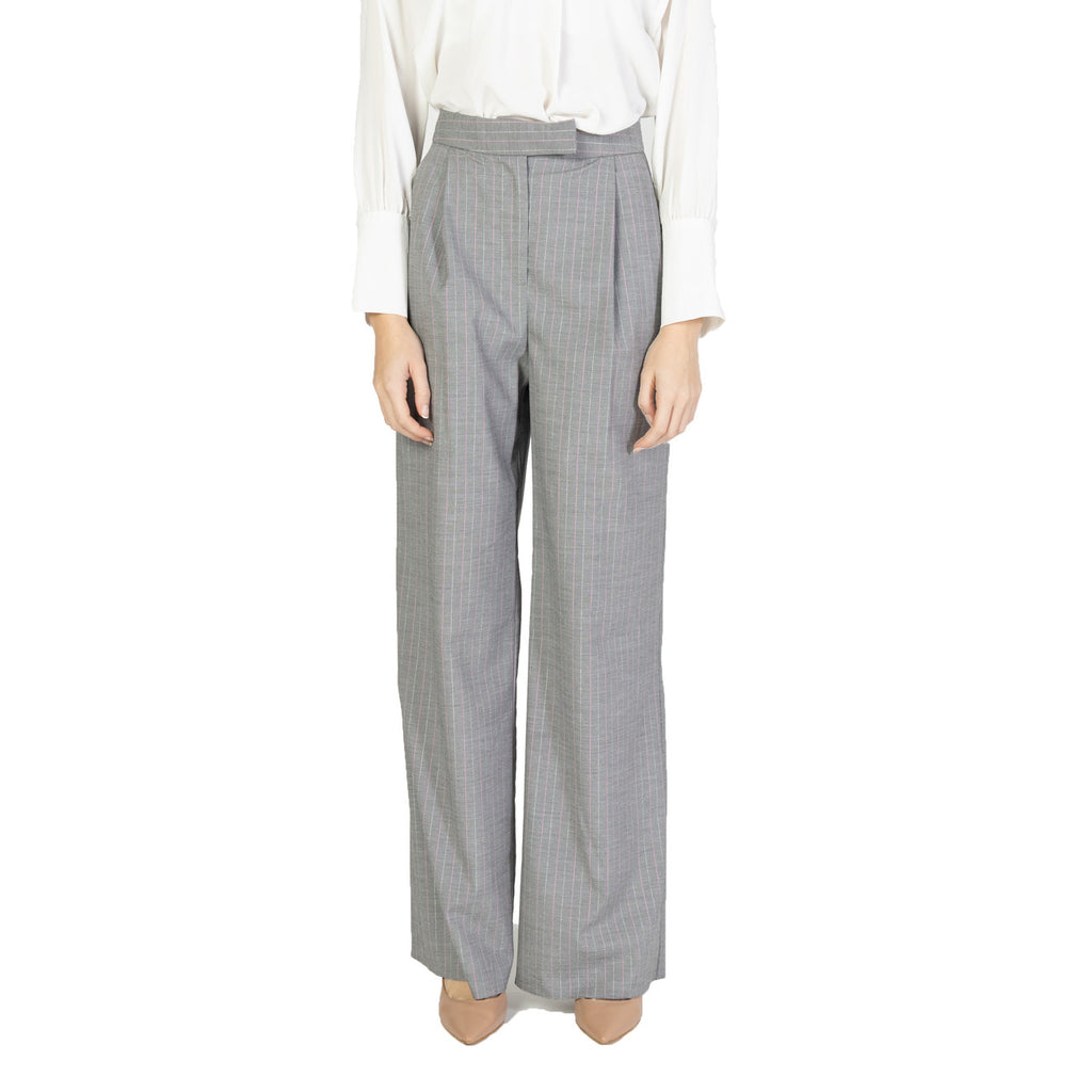 Rinascimento Pantaloni Donna Rosa Gessato Zip Gancio Poliestere - AbbiMar