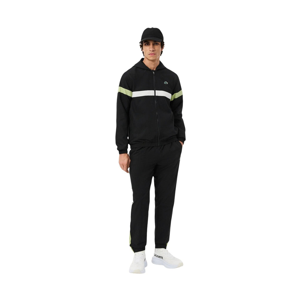 Lacoste Tuta Uomo Nero Cappuccio Cerniera Tasche - AbbiMar