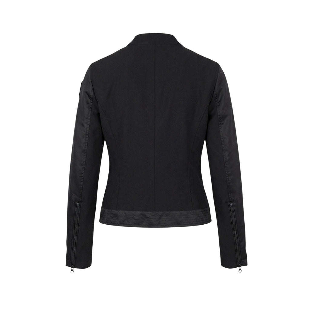 Blauer Giacca Donna Nero Scollo Alto Cerniera Tasche - AbbiMar