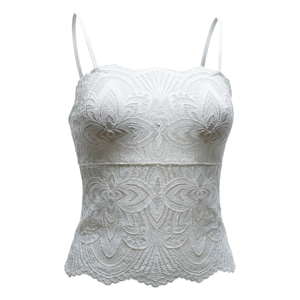 Morgan De Toi Top Donna Bianco Spalline Scollo V - AbbiMar