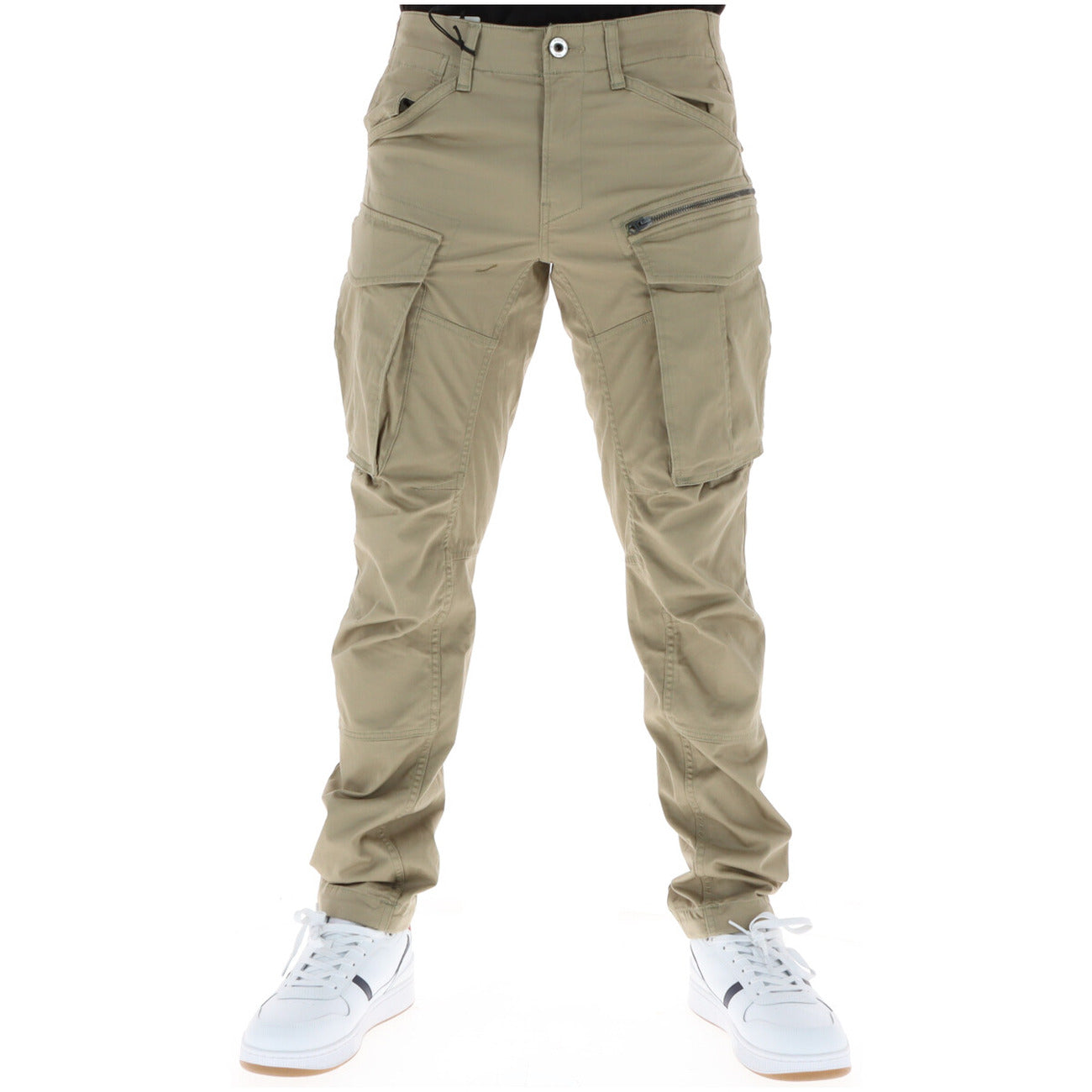 G-Star Pantaloni Uomo Beige Cotone Zip Tasche - AbbiMar