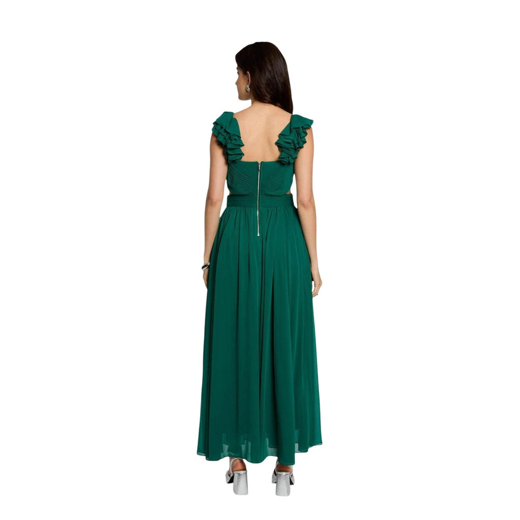 Morgan De Toi Abito Donna Verde Spalline Scollo V Profondo - AbbiMar