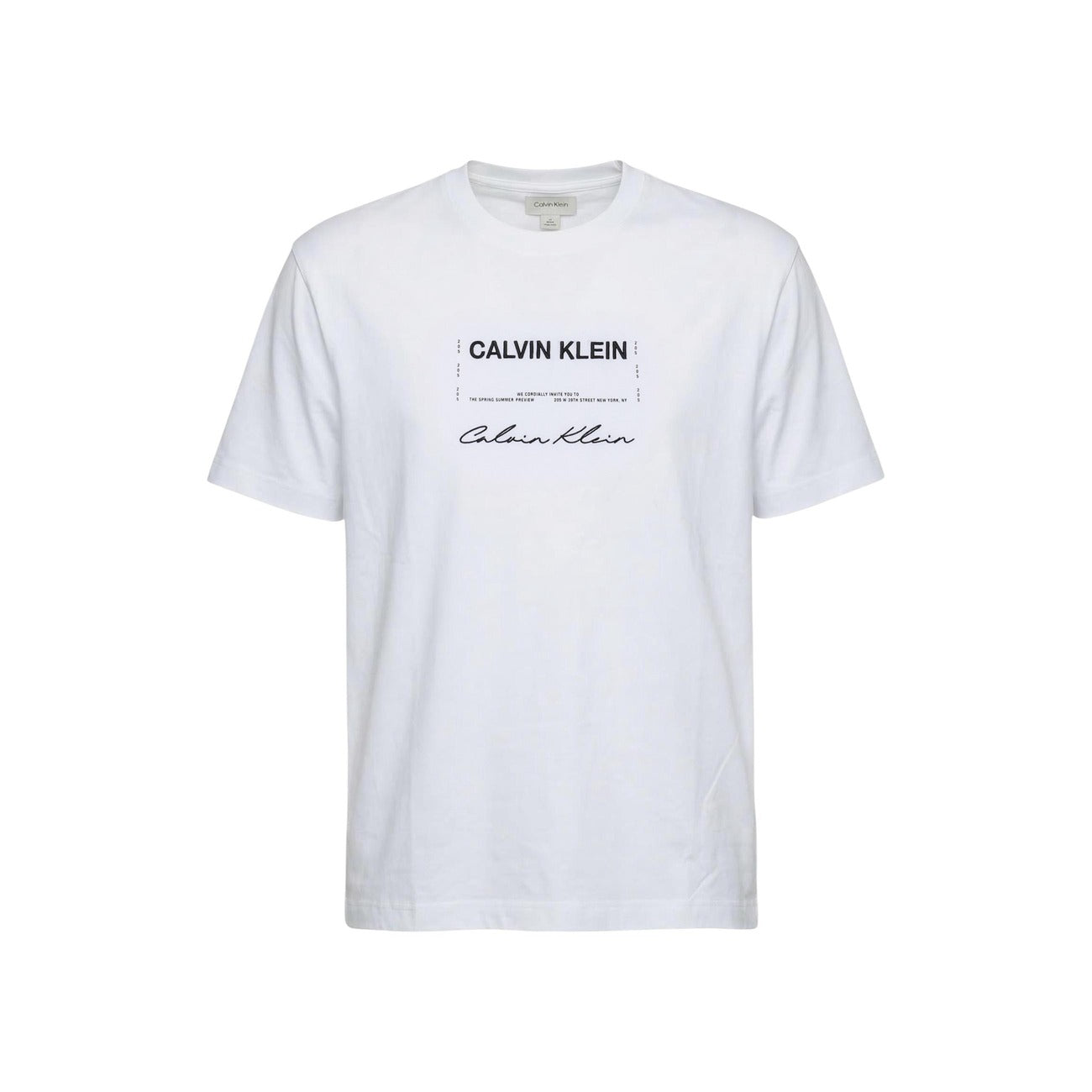 Calvin Klein Jeans T-Shirt Uomo Bianco Stampa Maniche Corte - AbbiMar