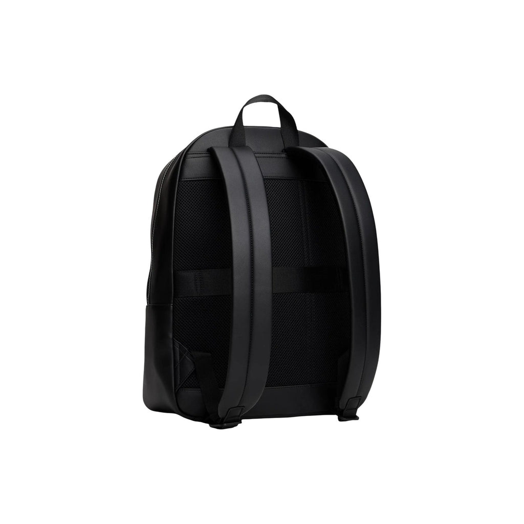 Tommy Hilfiger Zaino Uomo Nero Cerniera Tasche Poliuretano - AbbiMar