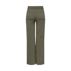Jacqueline De Yong Pantaloni Donna Verde Zip Bottone Cotone - AbbiMar